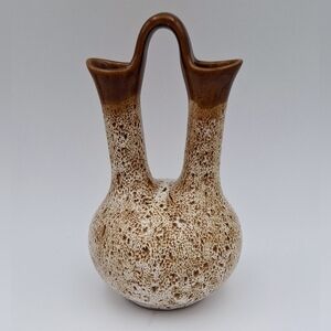 Vtg PIGEON FORGE POTTERY Double Wedding Indian Bridal Vase Signed D. Ferguson